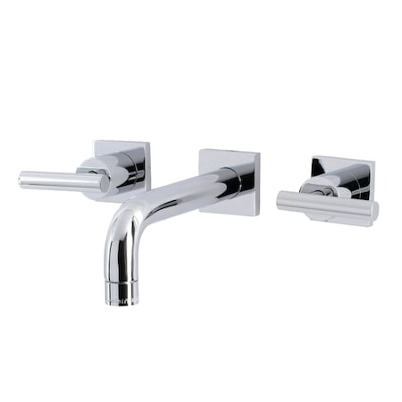 Kingston Brass KS6121CML Two-Handle Wall Mount Bathroom Faucet, Polished Chrome KS6121CML